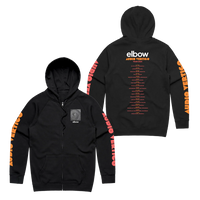 SPIRAL AUDIO VERTIGO TOUR DATE ZIP HOODIE - BLACK