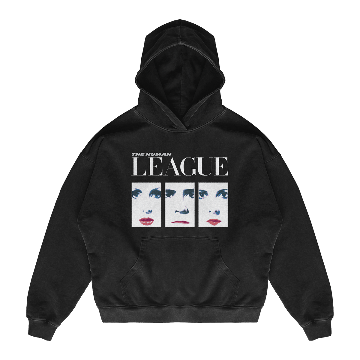 Faces Black Hooded Top