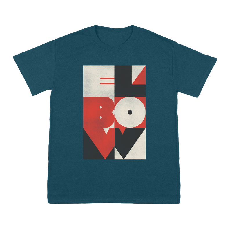 ECHO SQUARES LOGO T-SHIRT - INDIGO